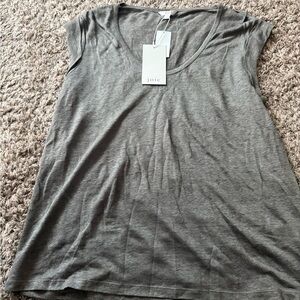 Joie Gray Fitted Crew Neck T-Shirt